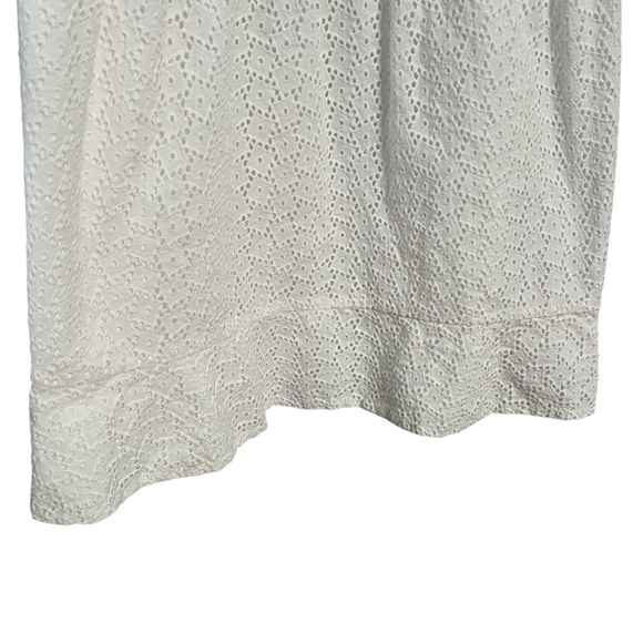 COS White Eyelet Oversized Mini Dress Babydoll Women’s XS EU 34 Minimalist - Picture 7 of 14